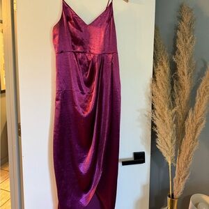 Express Dress - spaghetti strap, leg slit